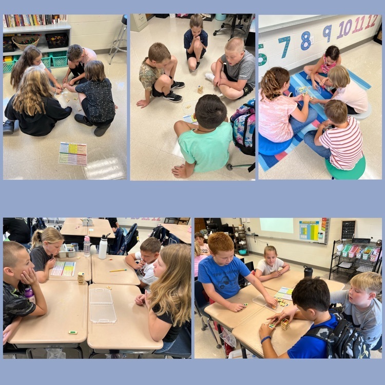 Mrs. Storts’ classes doing a group activity the first week of school. 