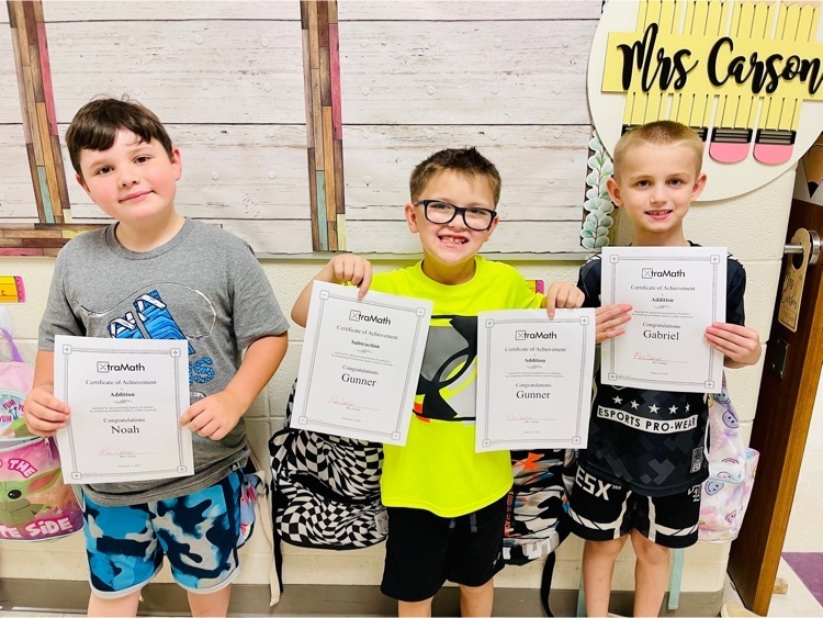 These third grade students have passed their addition or subtraction sections on XtraMath. This means they are demonstrating fluency of addition/subtraction by answering the math facts in under 6 seconds! 