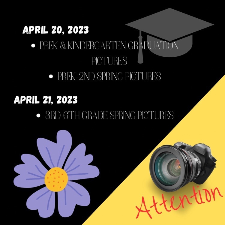 BES Graduation and Spring Picture info.